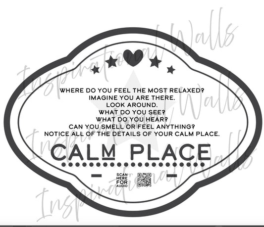 Meditation Calm Place Decal with audio